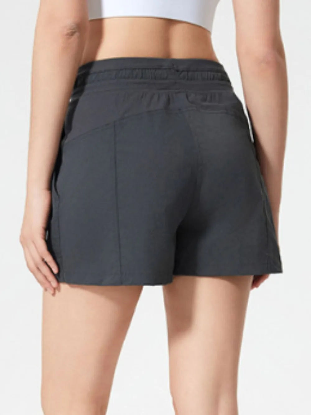 Drawstring Active Shorts with Pockets back detail 21