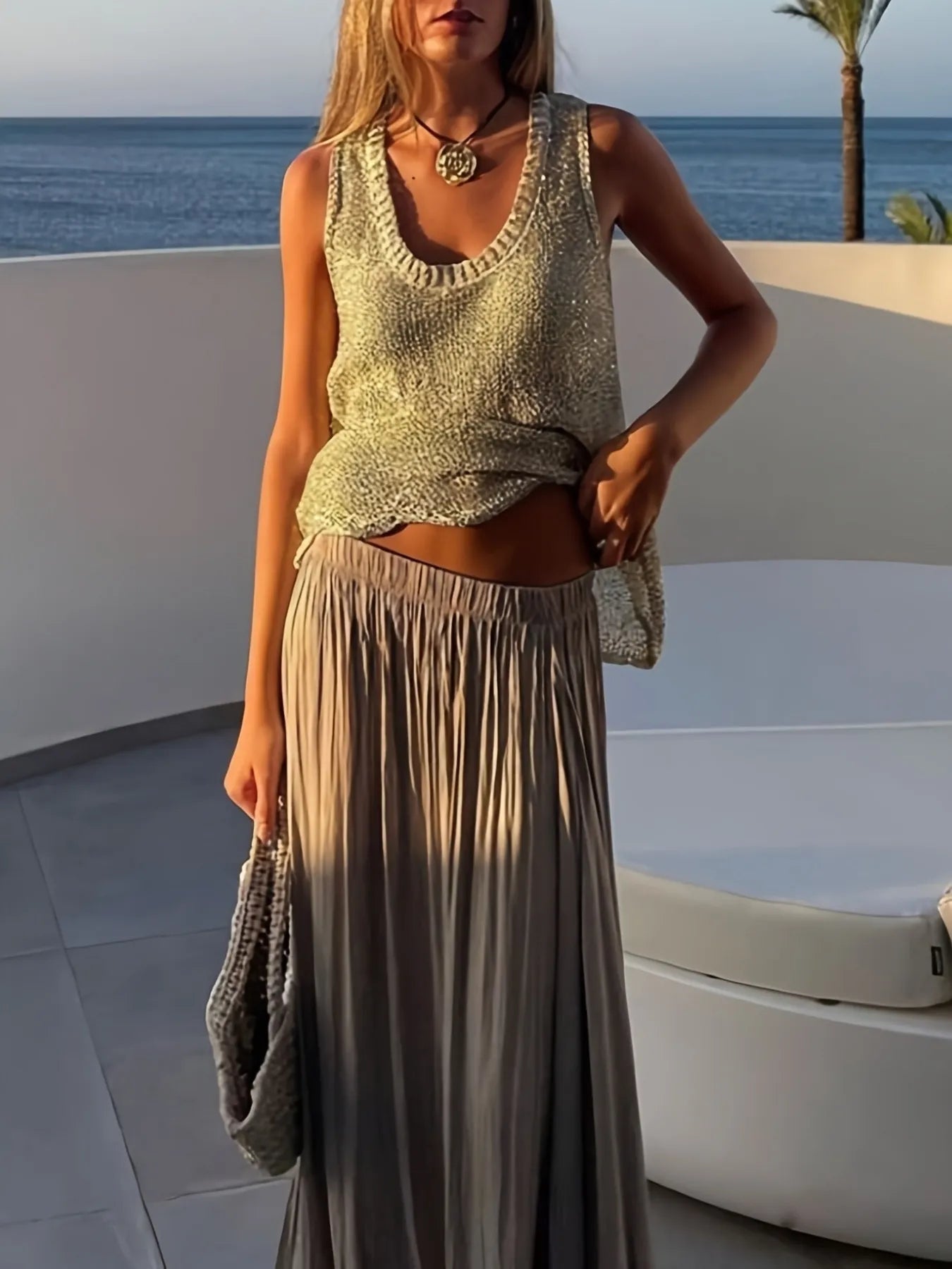 Scoop Neck Sweater Vest - Fashorio