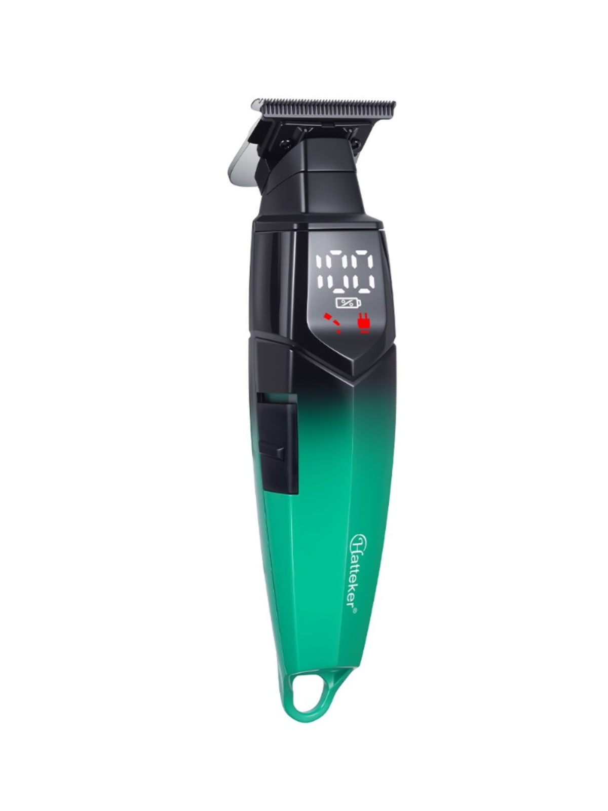LED display hair clipper blade close up