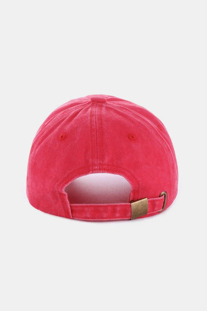 Zenana Washed Embroidered City Baseball Cap - Fashorio