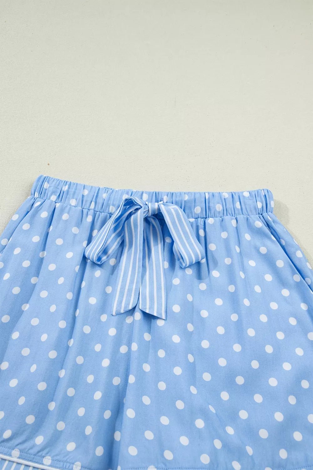 Cozy dotted print short pajama set styling