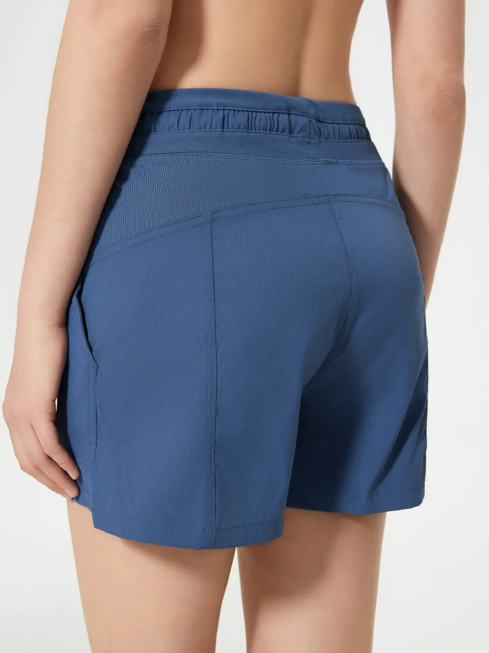 Drawstring Active Shorts with Pockets back view