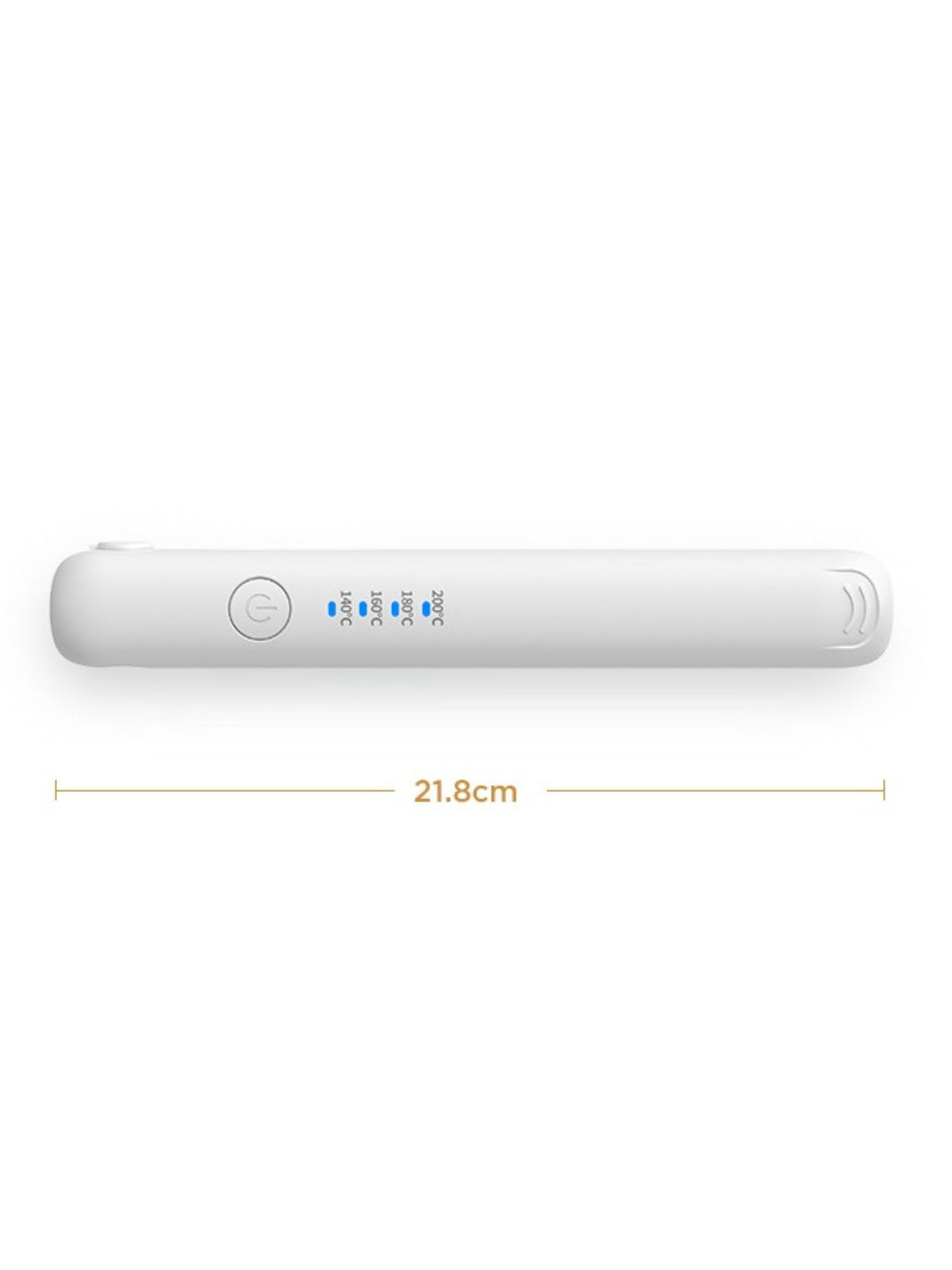 Cordless straightener power button view