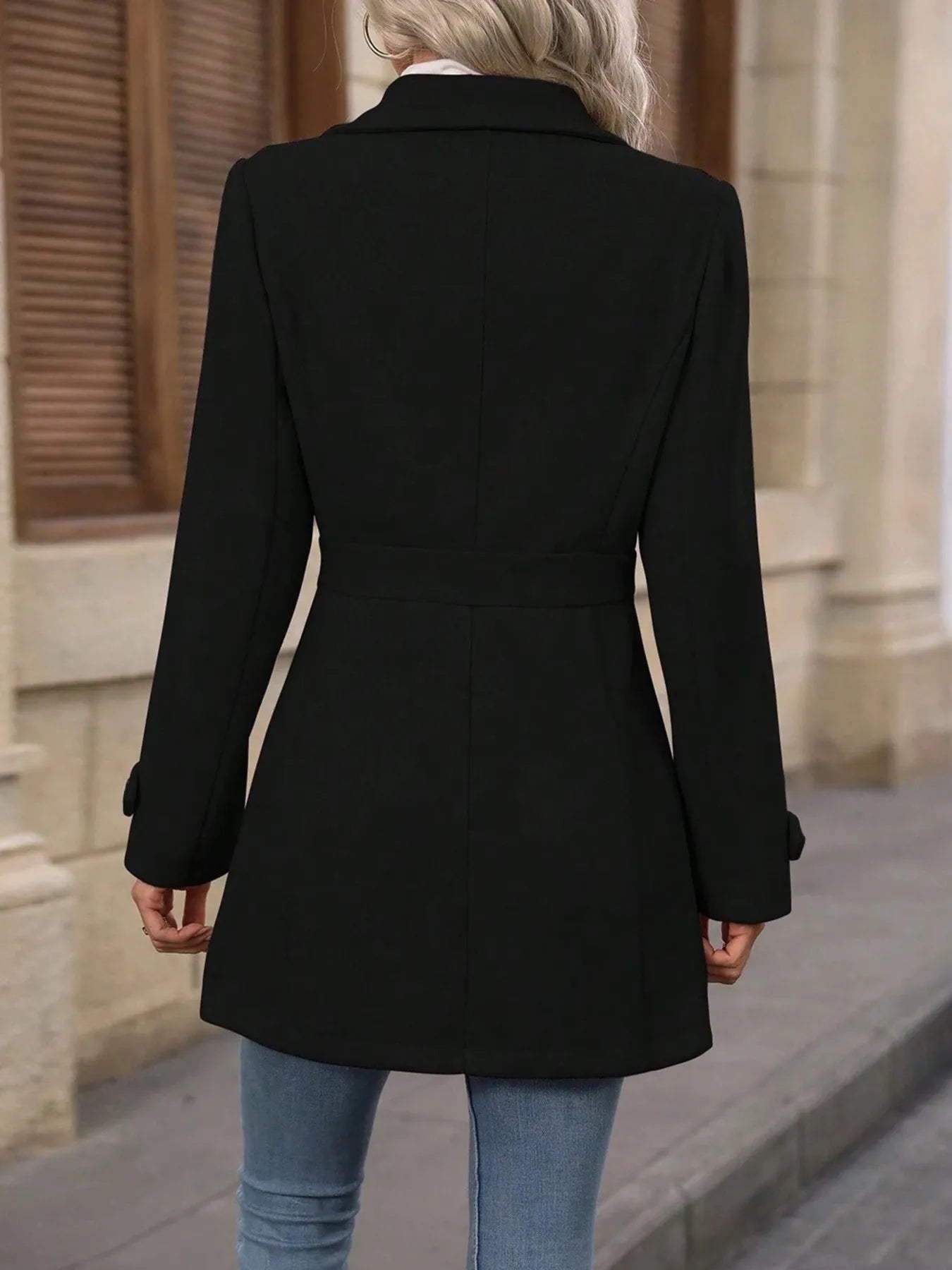 Button Up Long Sleeve Coat - Fashorio