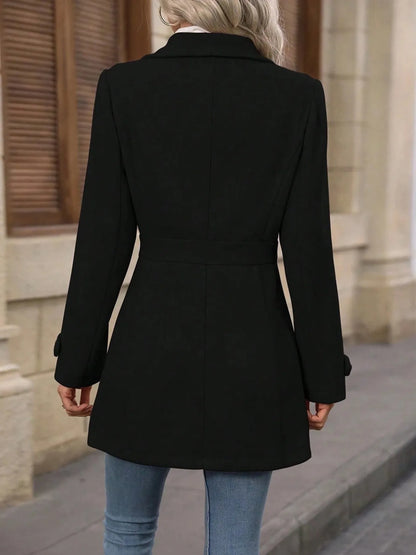 Button Up Long Sleeve Coat - Fashorio