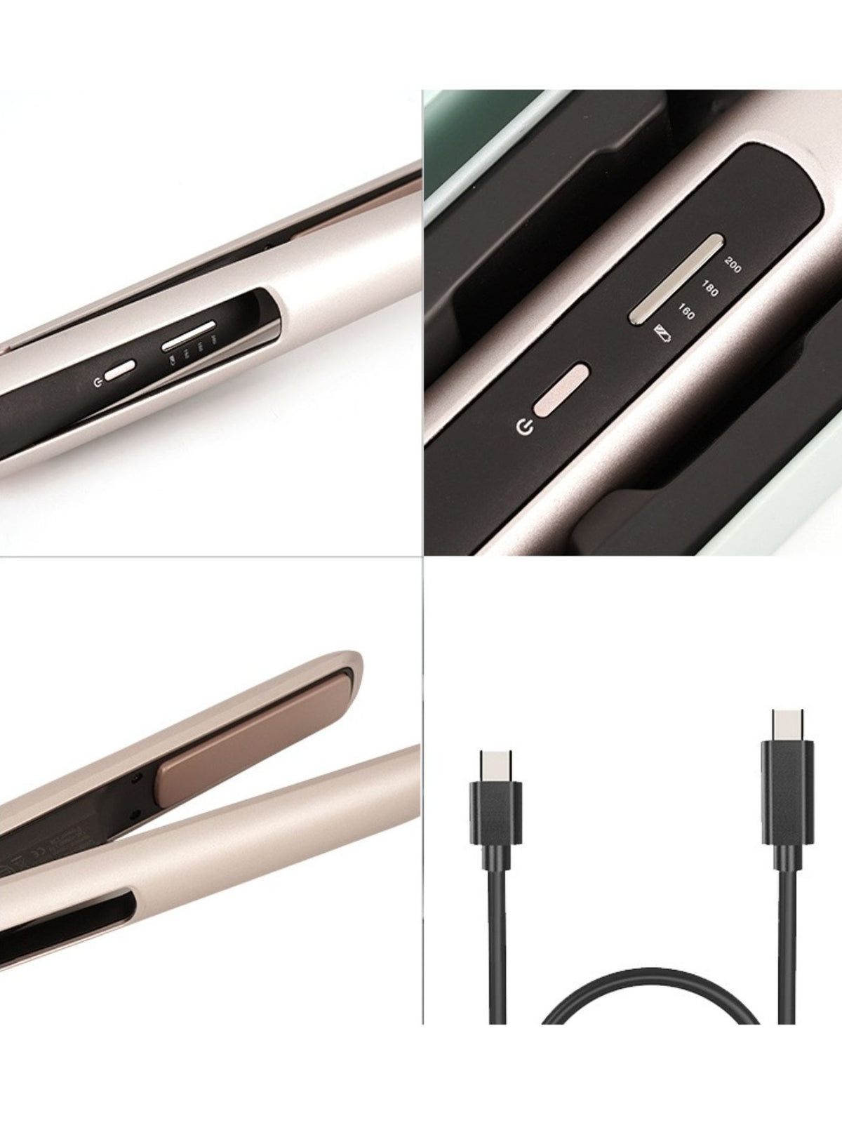 Curling iron handle and controls