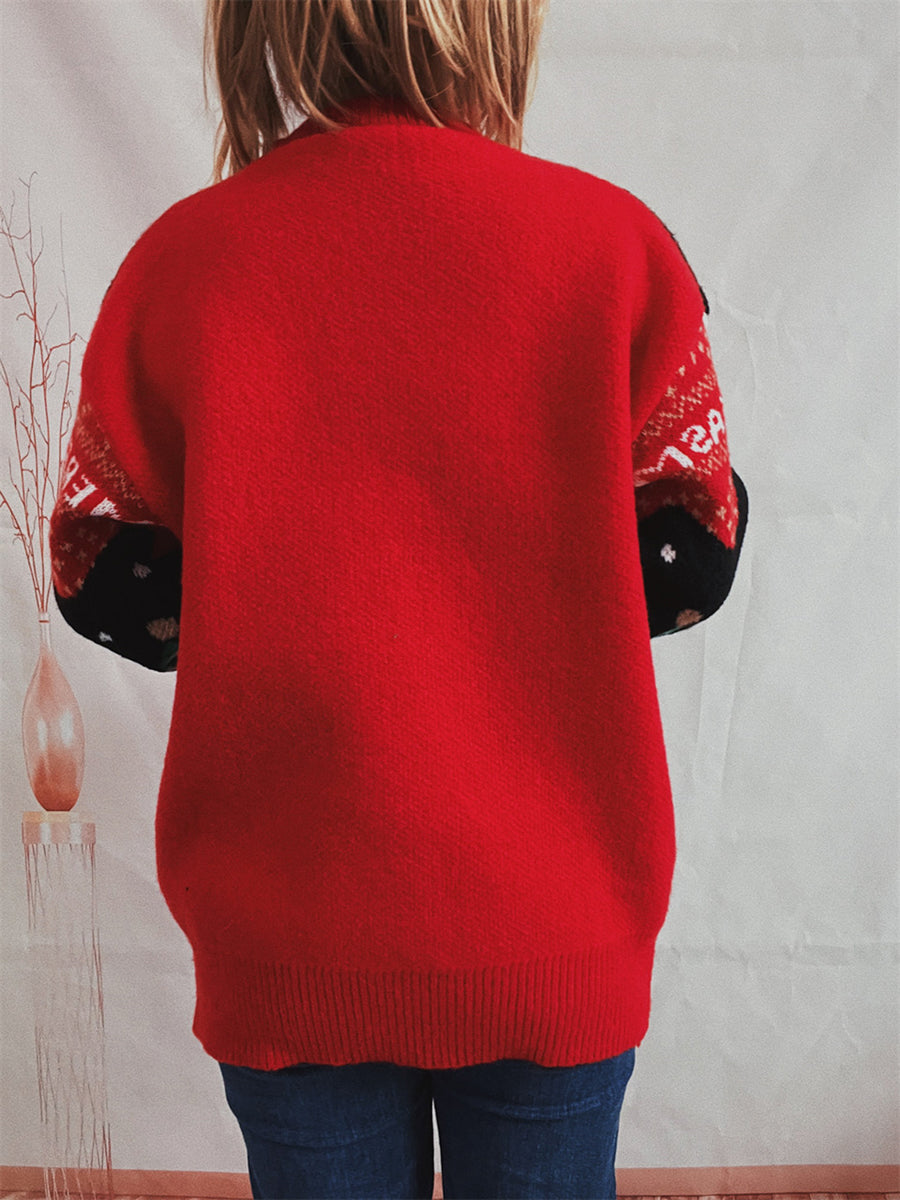 Christmas Element Long Sleeve Sweater - Fashorio