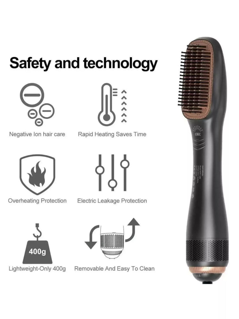 Negative ion straightening comb full view