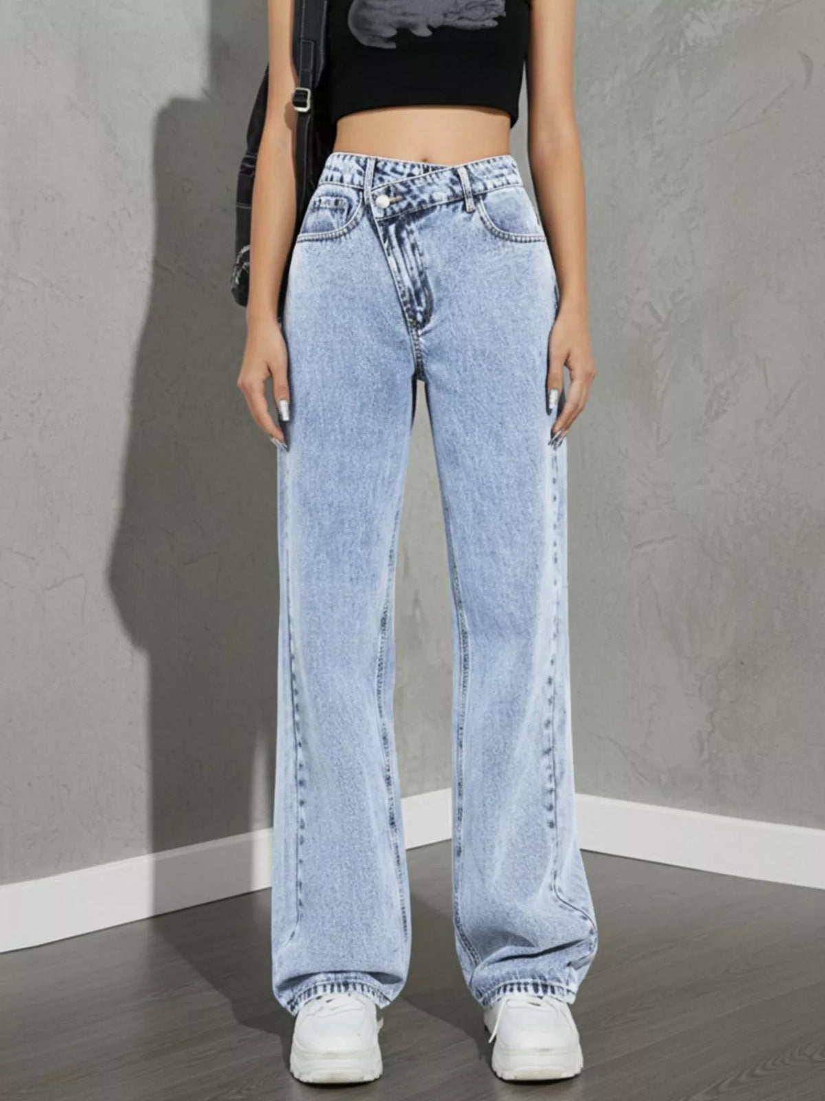 Classic High Waist Wide Leg Jeans, view 7
