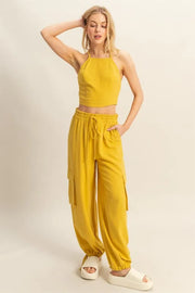HYFVE Crop Top and Cargo Pants Set - Fashorio