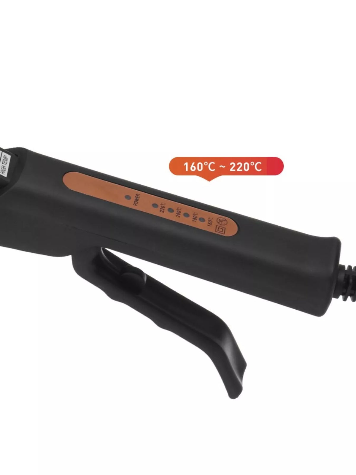 Hair straightener in black