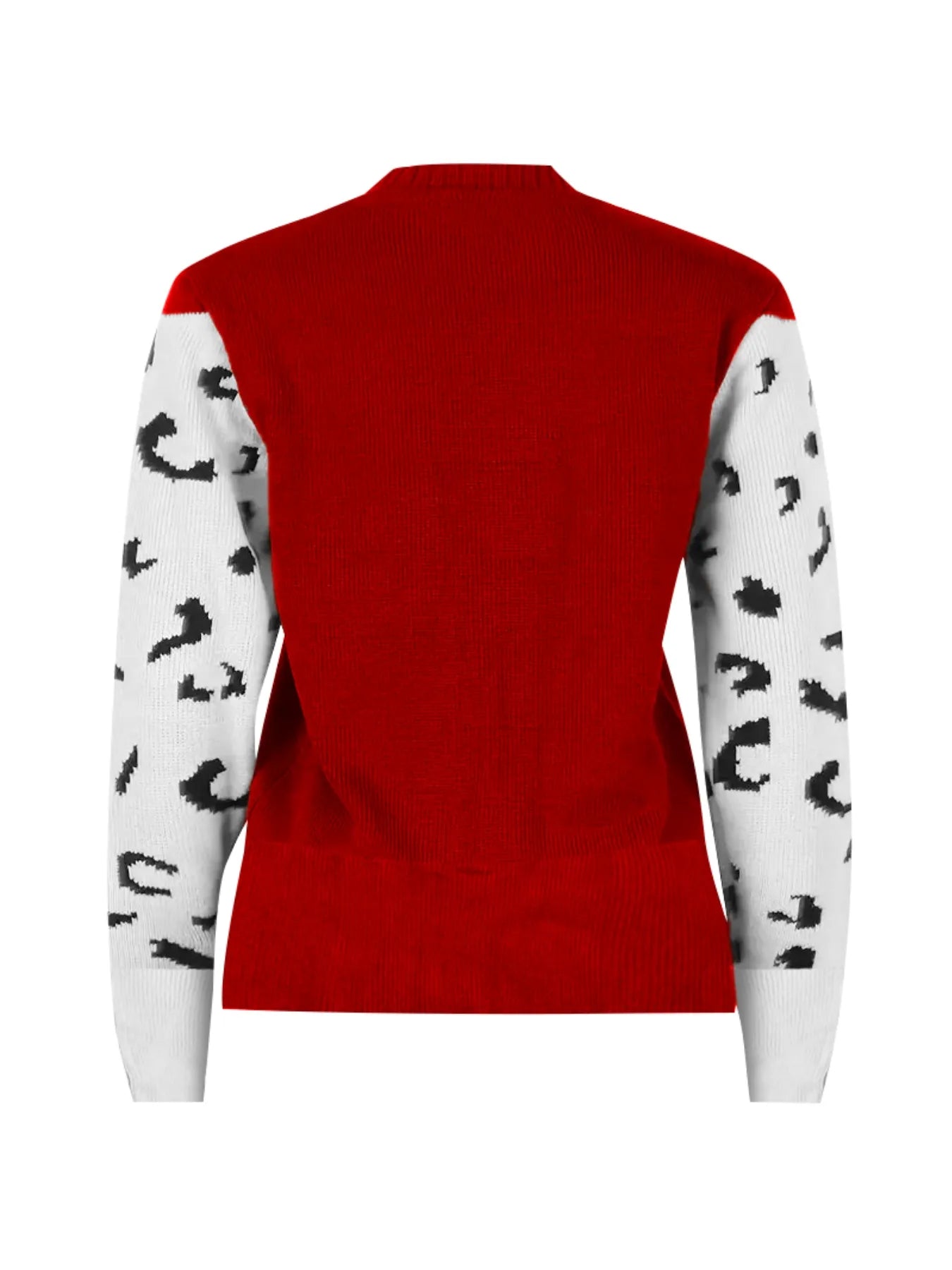 Leopard Round Neck Sweater - Fashorio