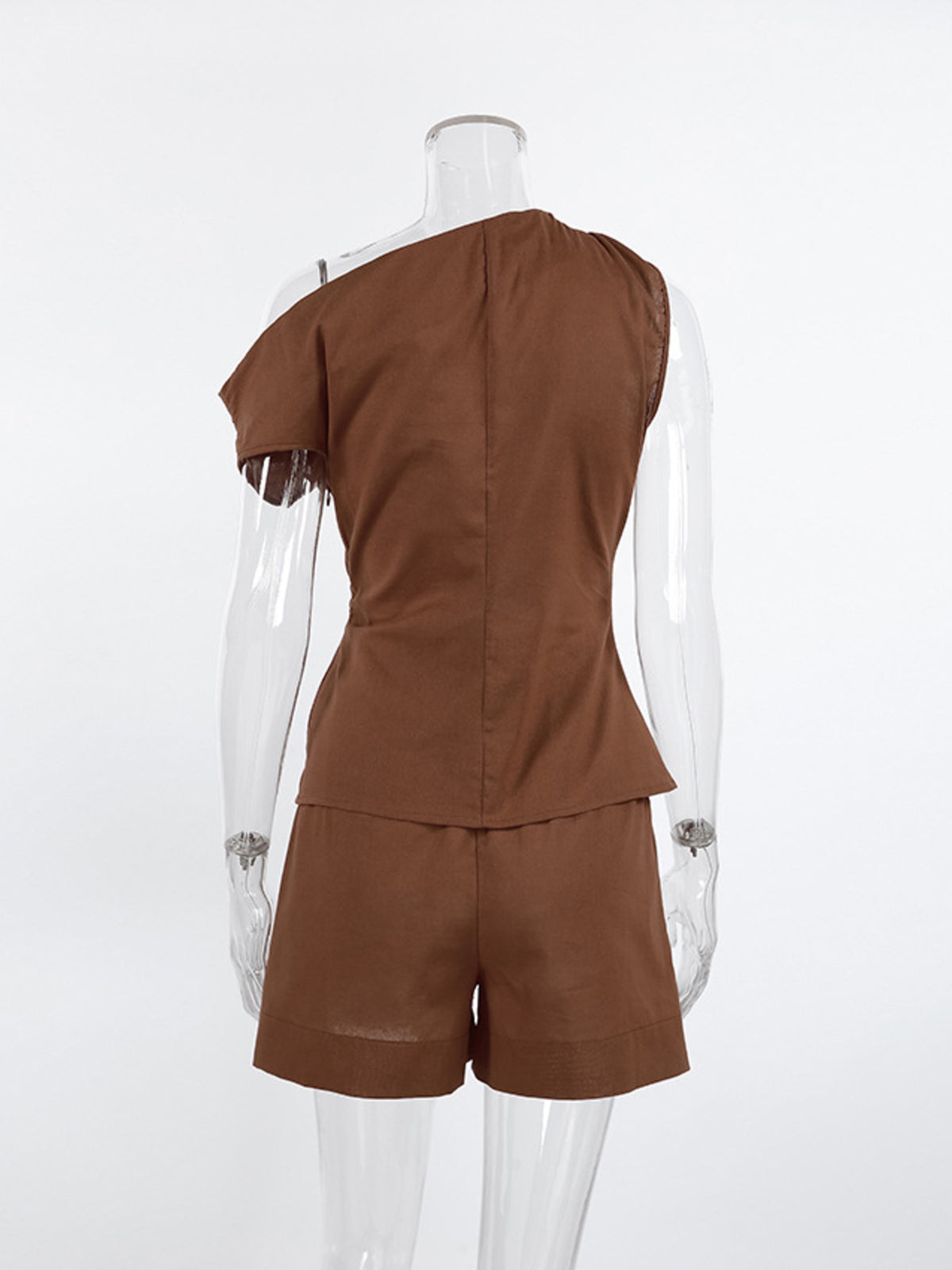 One Shoulder Top and Shorts Two Piece Set, view 8