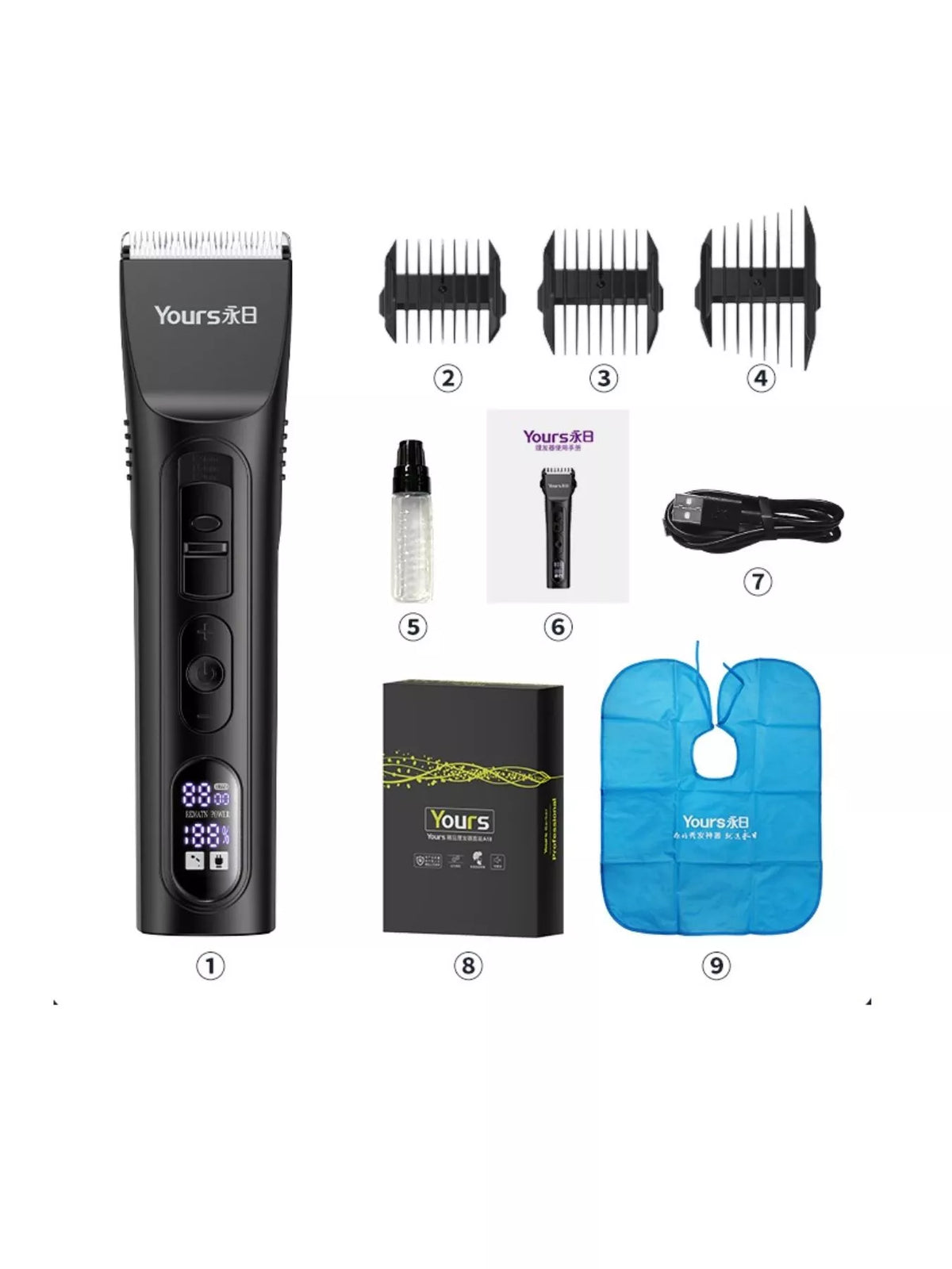 Hair clipper in black