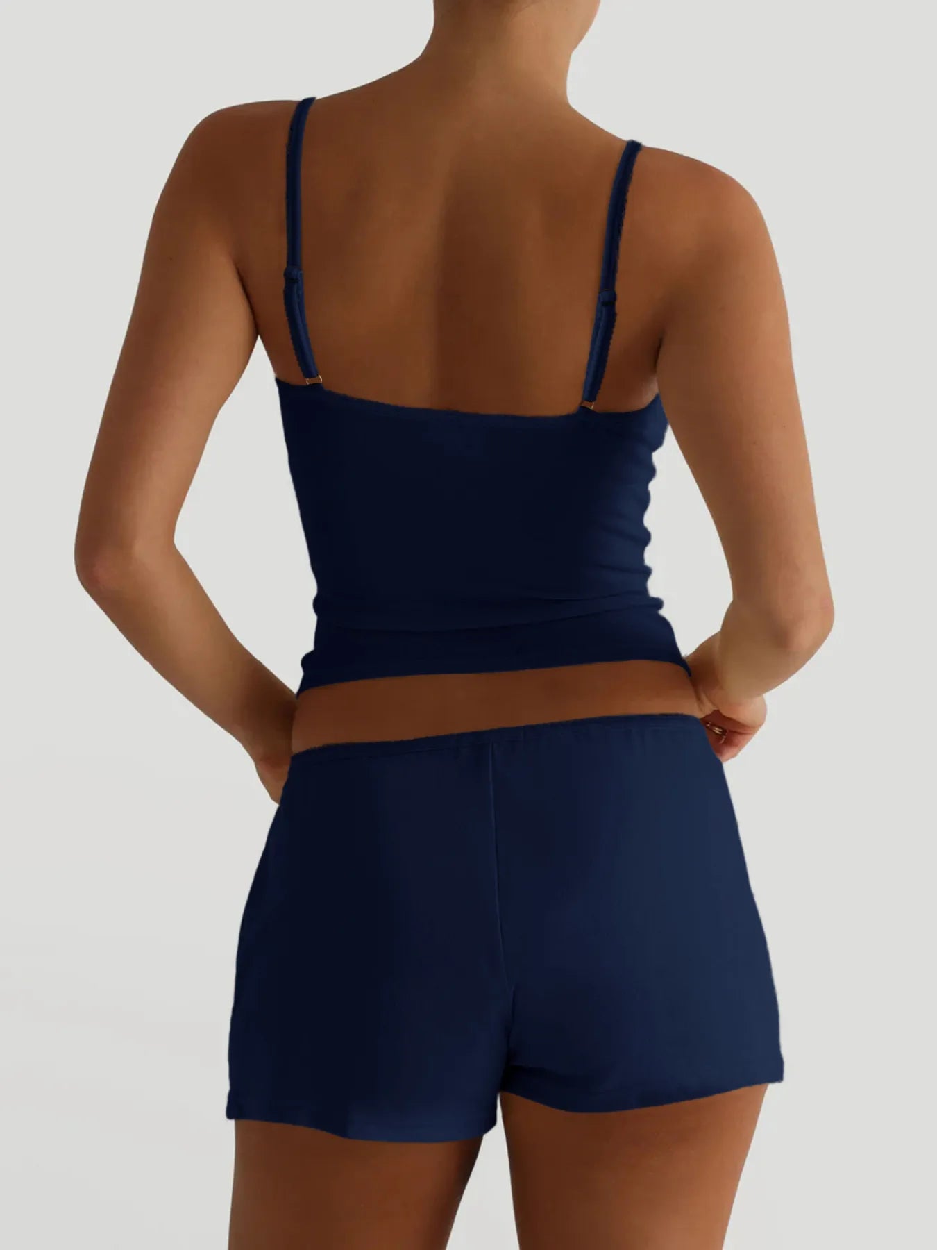V-Neck Cami and Shorts Set - Fashorio