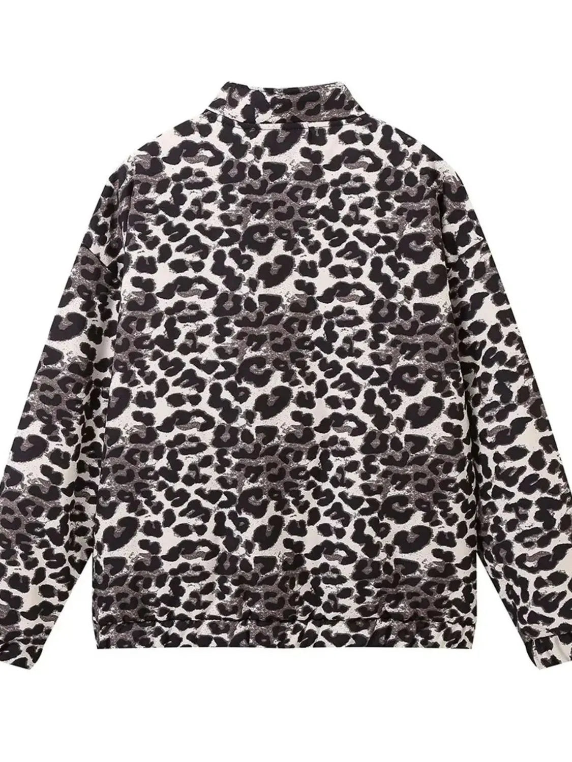 Women’s Leopard Print Oversized Bomber Jacket - Fashorio