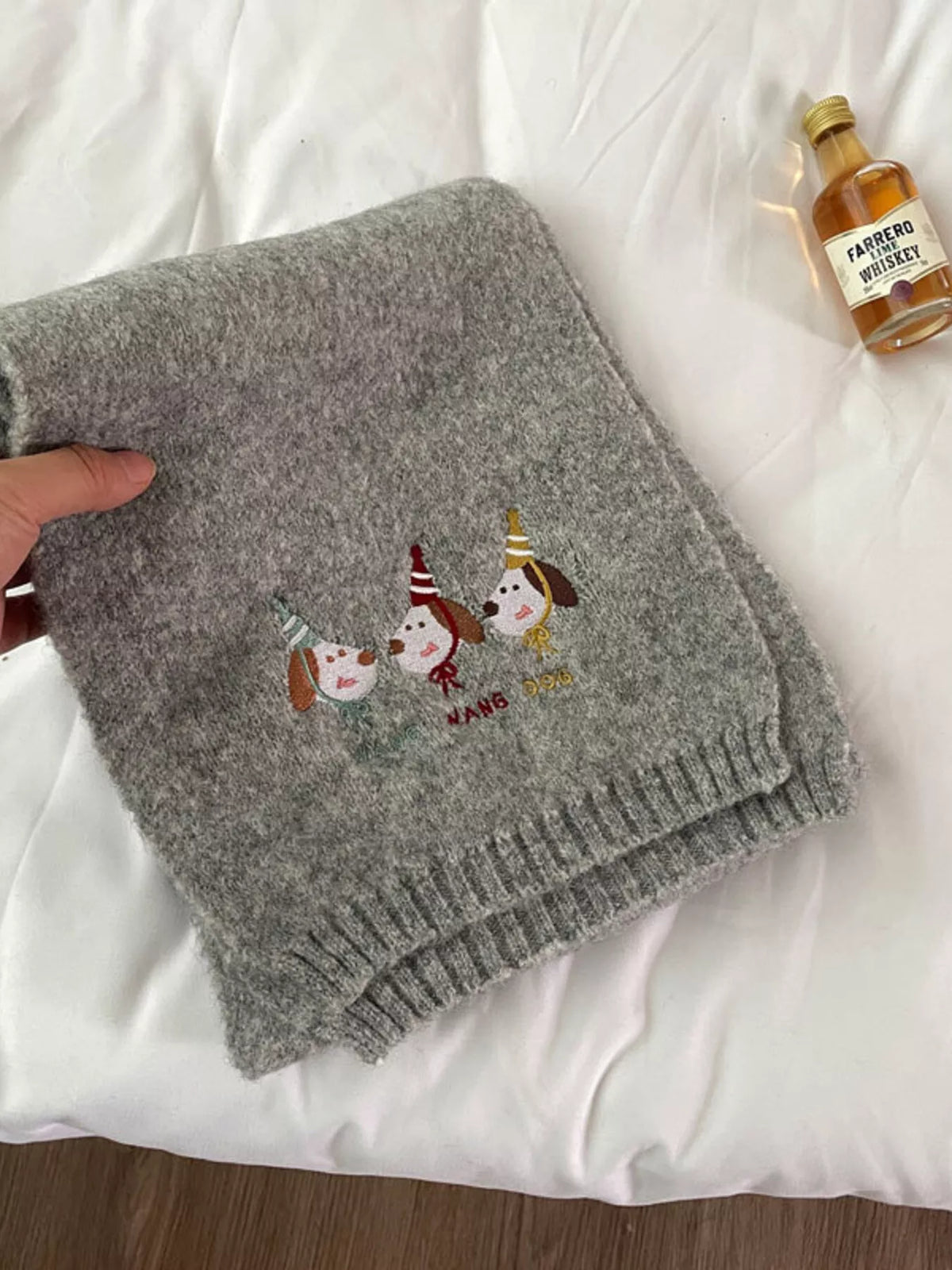 Embroidered Dog Plush Scarf, view 7