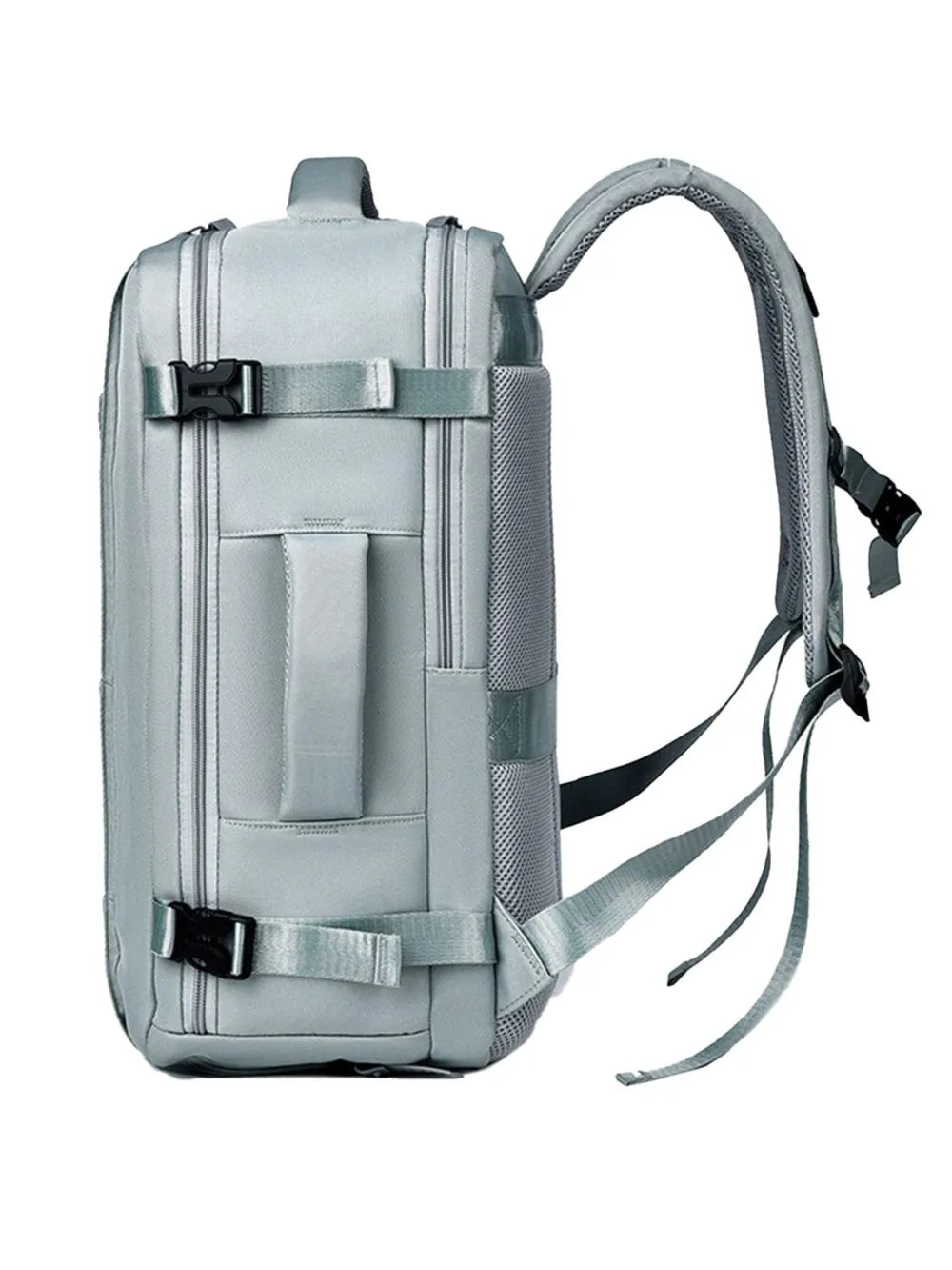 Oxford cloth adjustable strap backpack held in hand