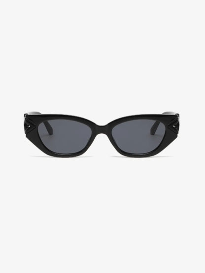 Polycarbonate Frame Cat-Eye Sunglasses Black One Size - Fashorio