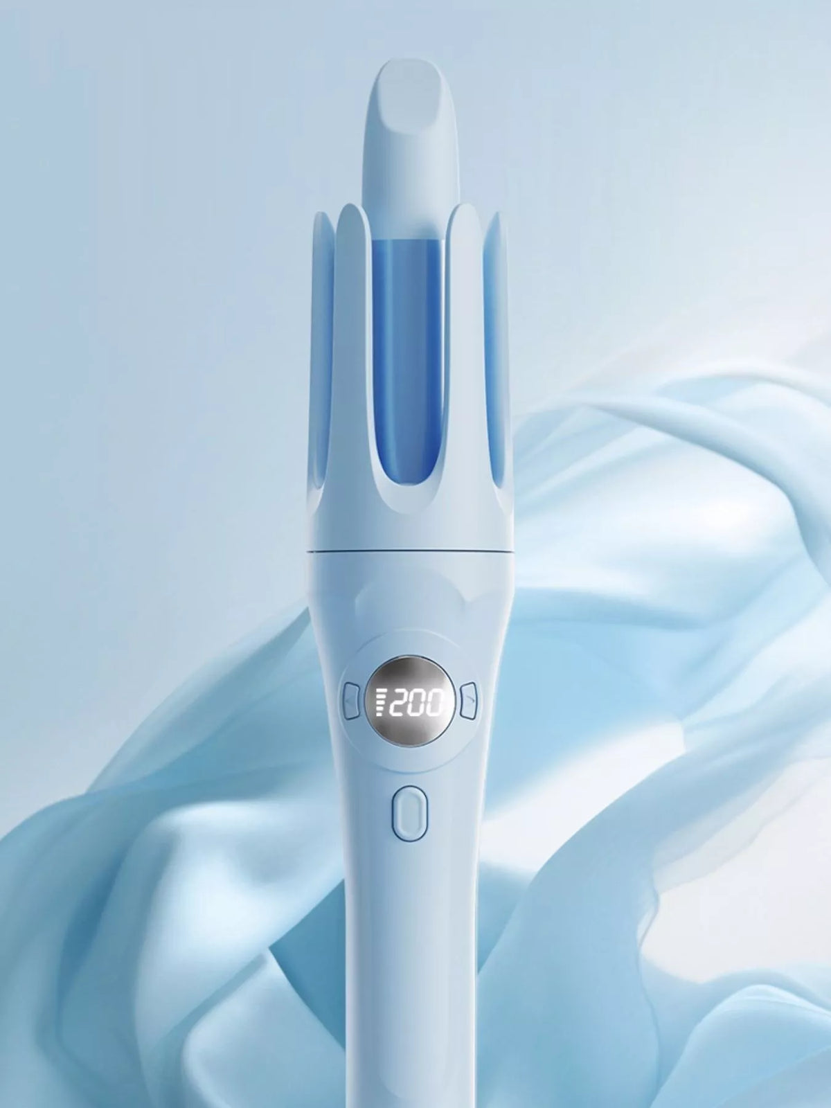 Rotating curling iron barrel detail
