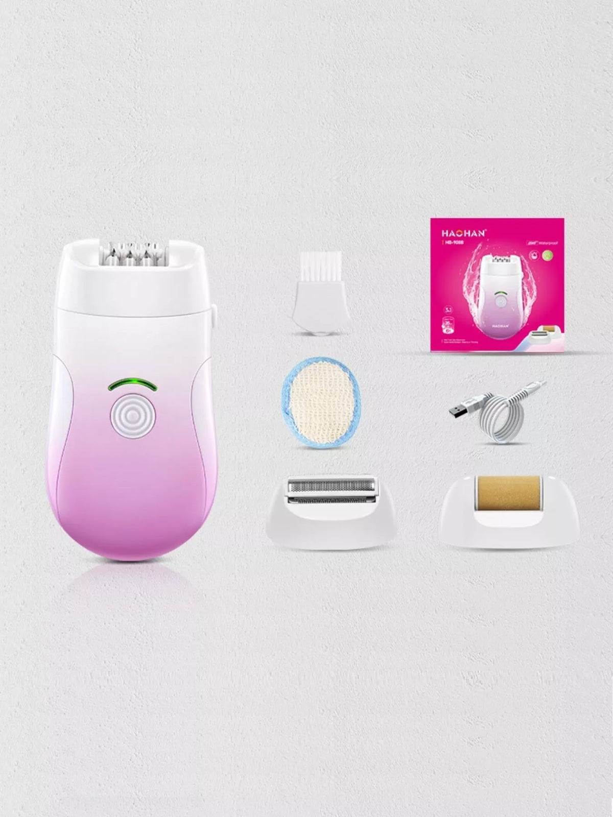 Waterproof epilator side view