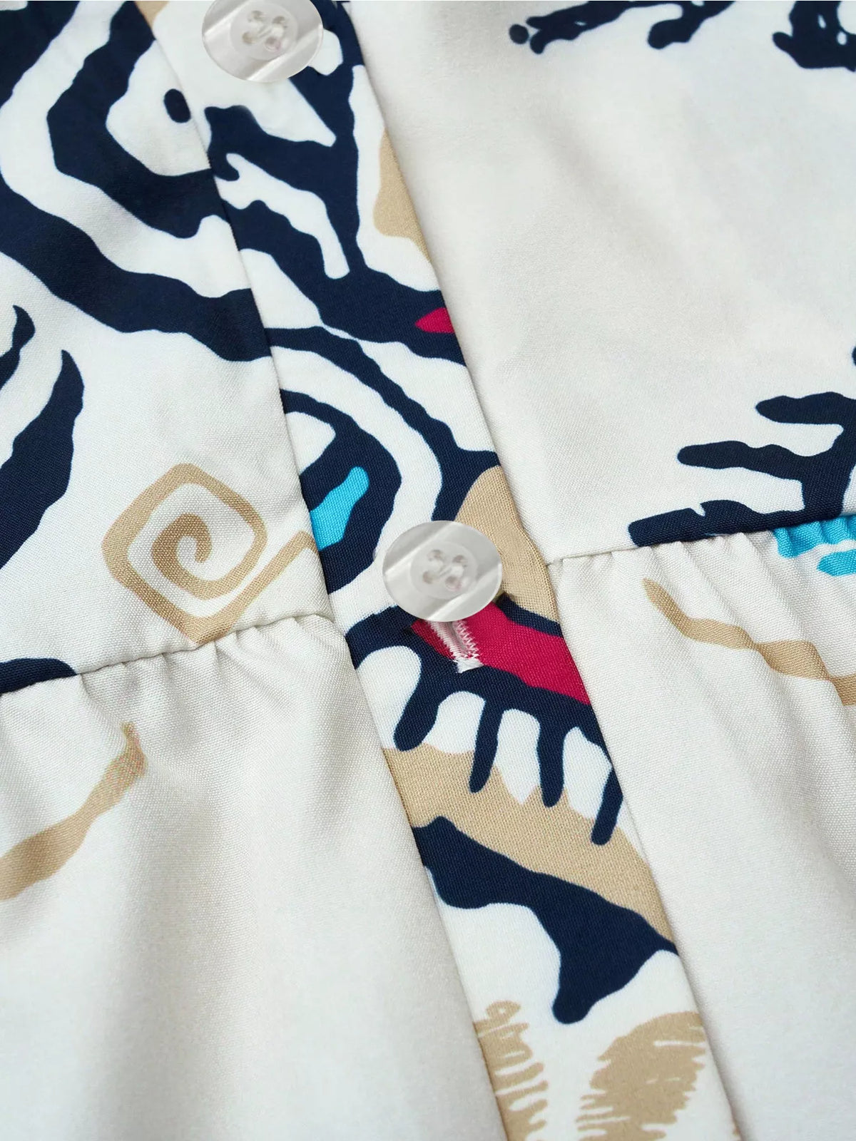 Detail of the tiered skirt and ruffled hem