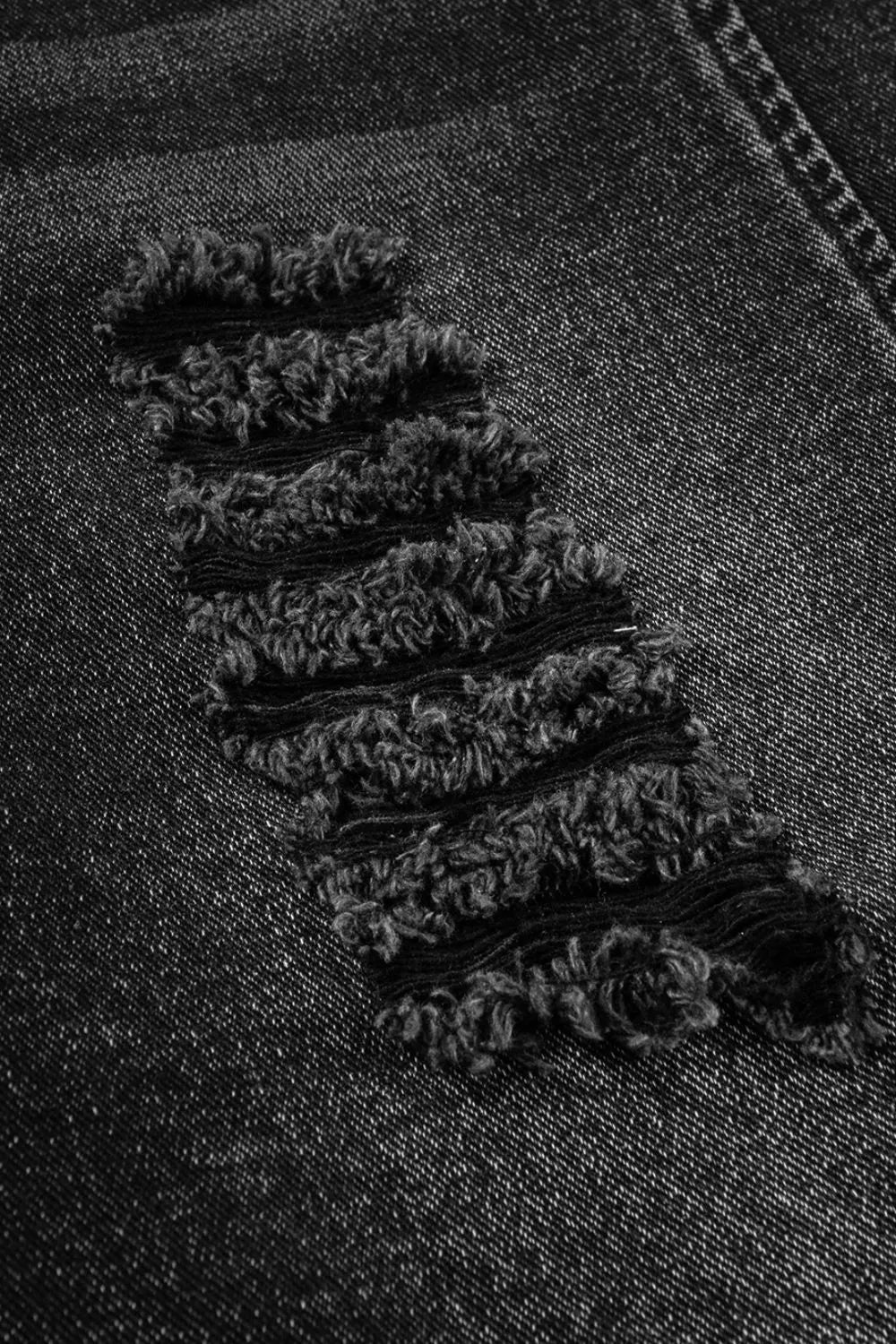 Distressed Wide Strap Denim Overalls - Fashorio