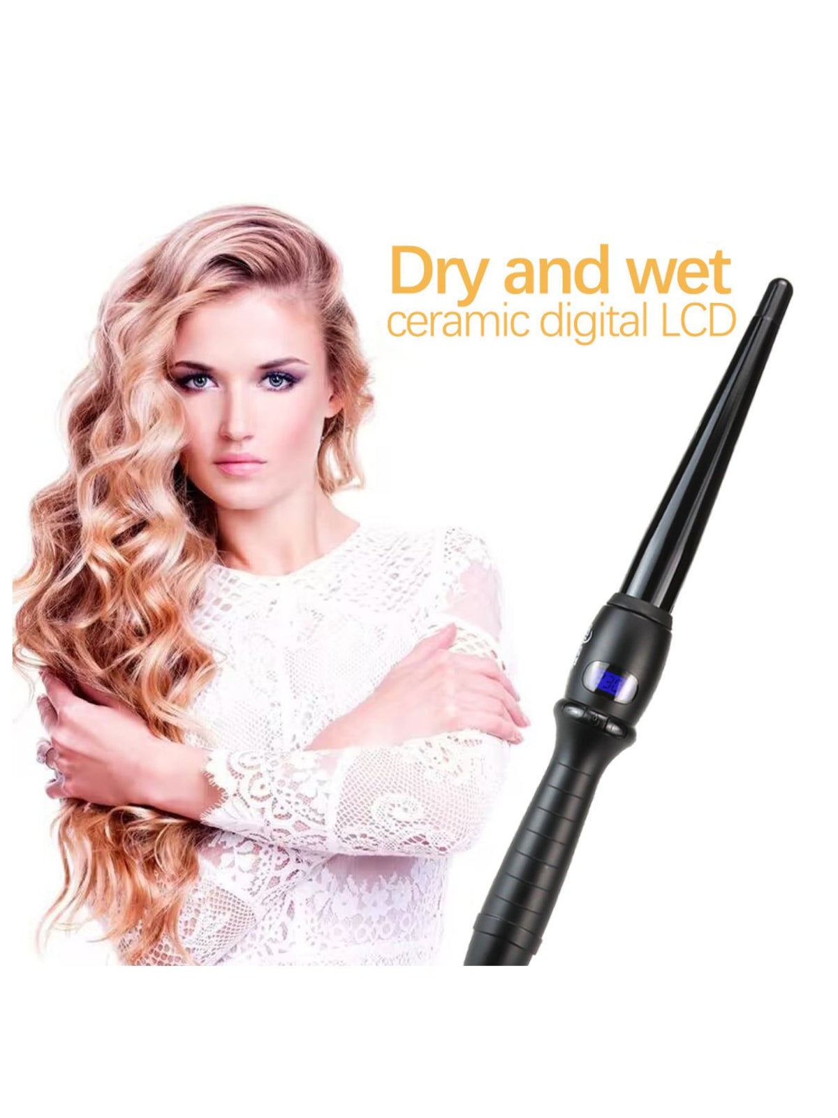 Adjustable temperature curling iron
