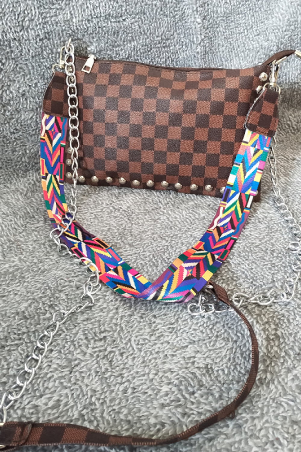 Adored PU Leather Studded Shoulder Bag - Fashorio