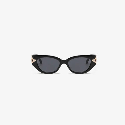 Polycarbonate Frame Cat-Eye Sunglasses Gold One Size - Fashorio