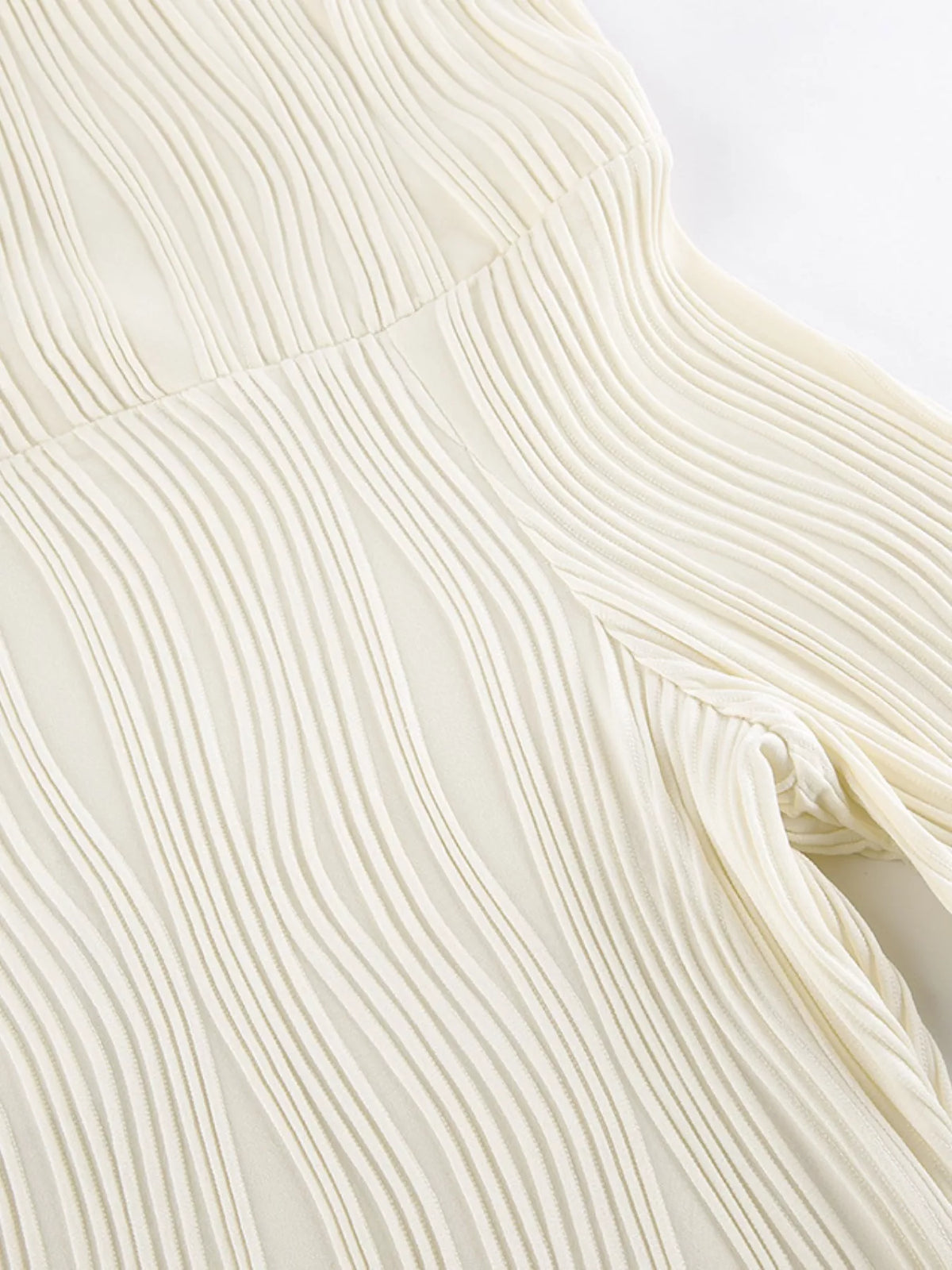 Ivory off shoulder textured knit maxi dress, fabric detail