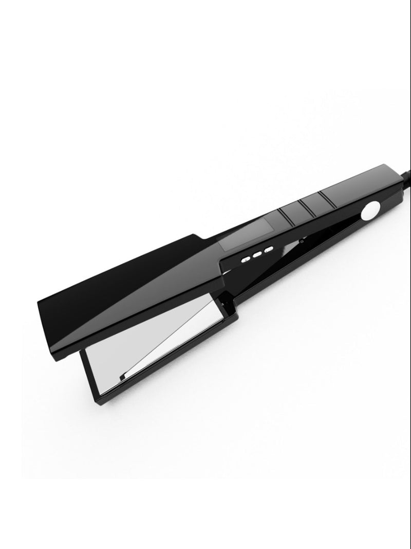 Black fast heating hair straightener front view