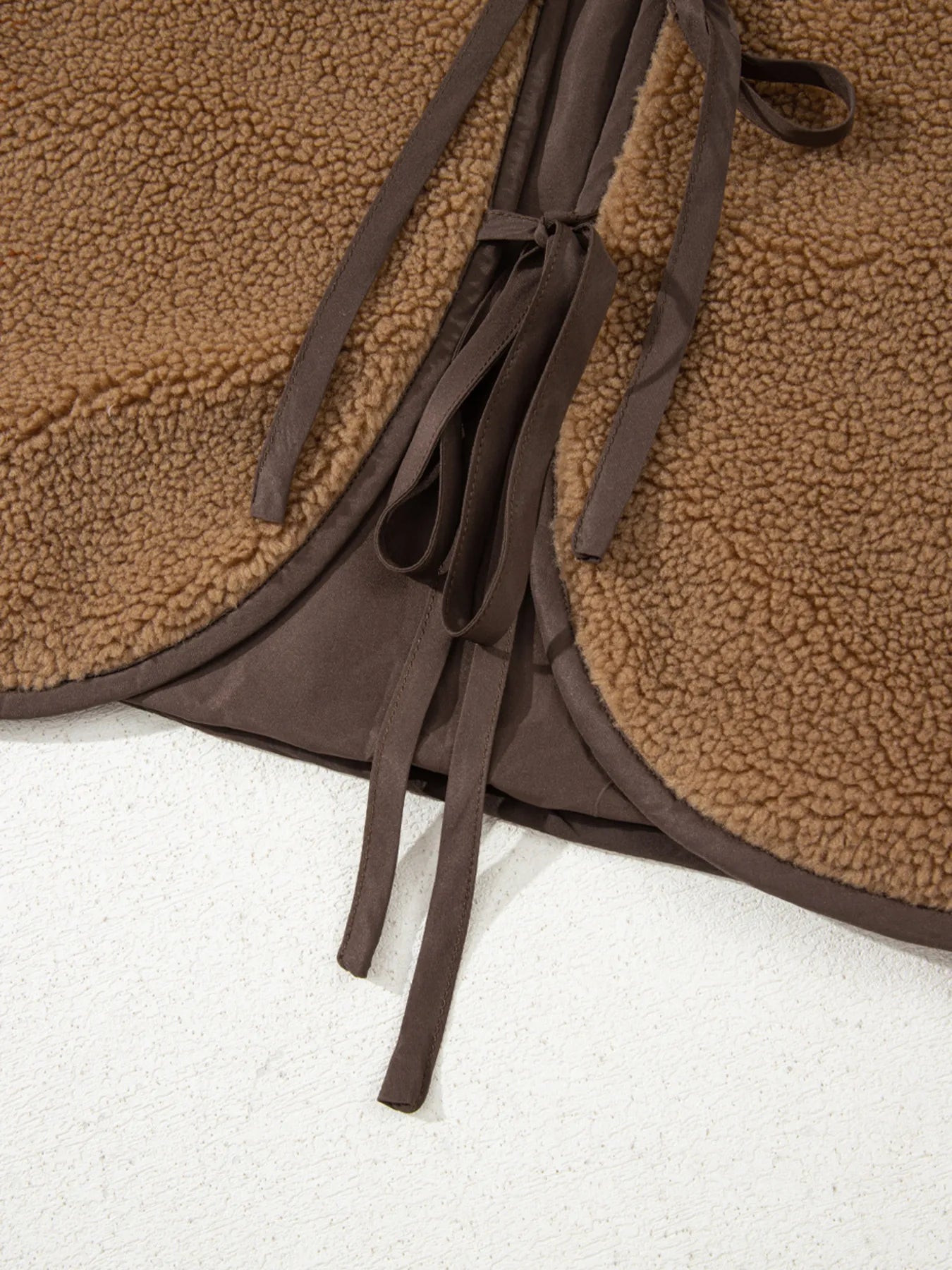 Double Tied Front Vest Coat - Fashorio