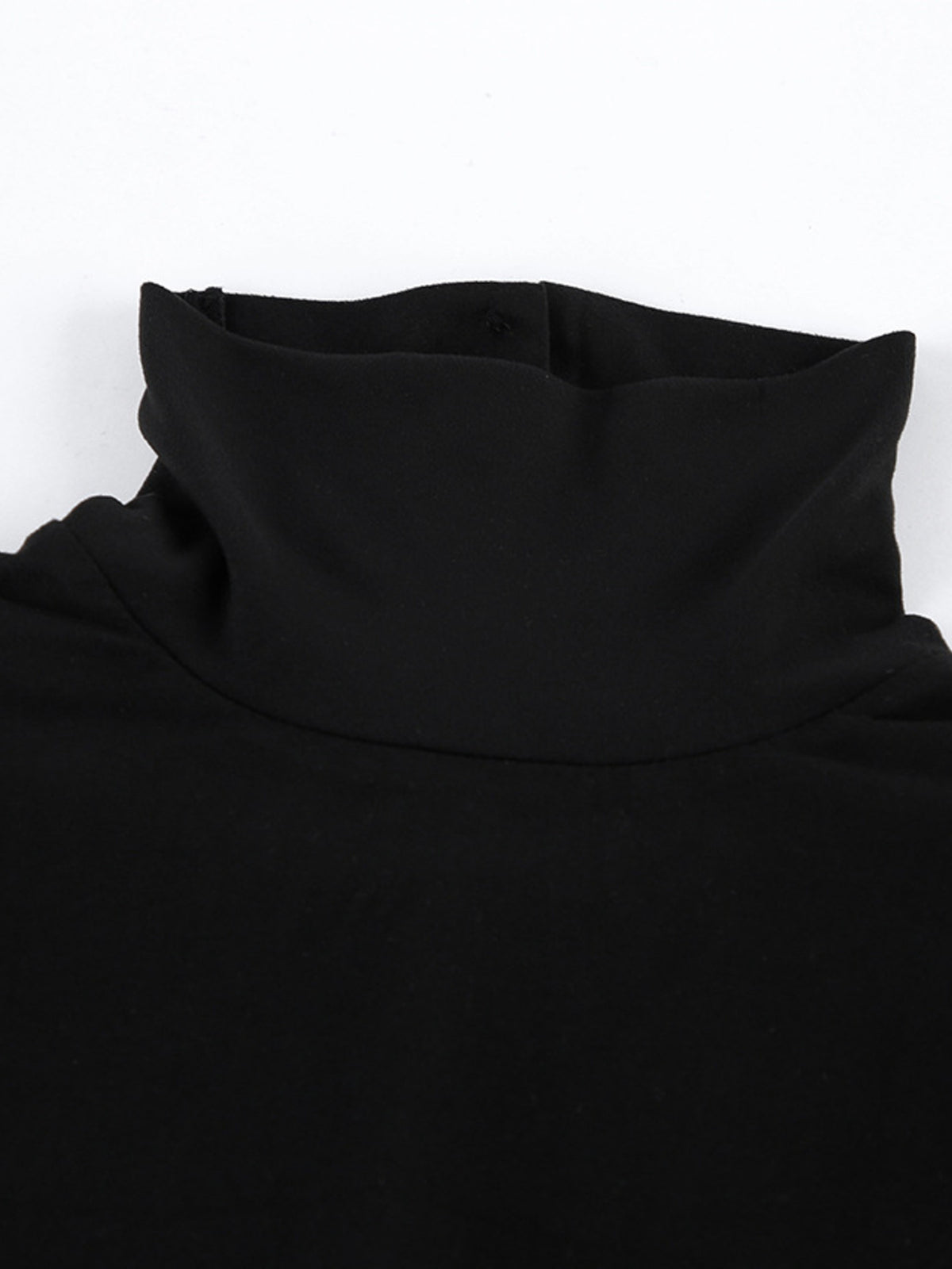 Backless Turtleneck Long Sleeve Maxi Dress detail view