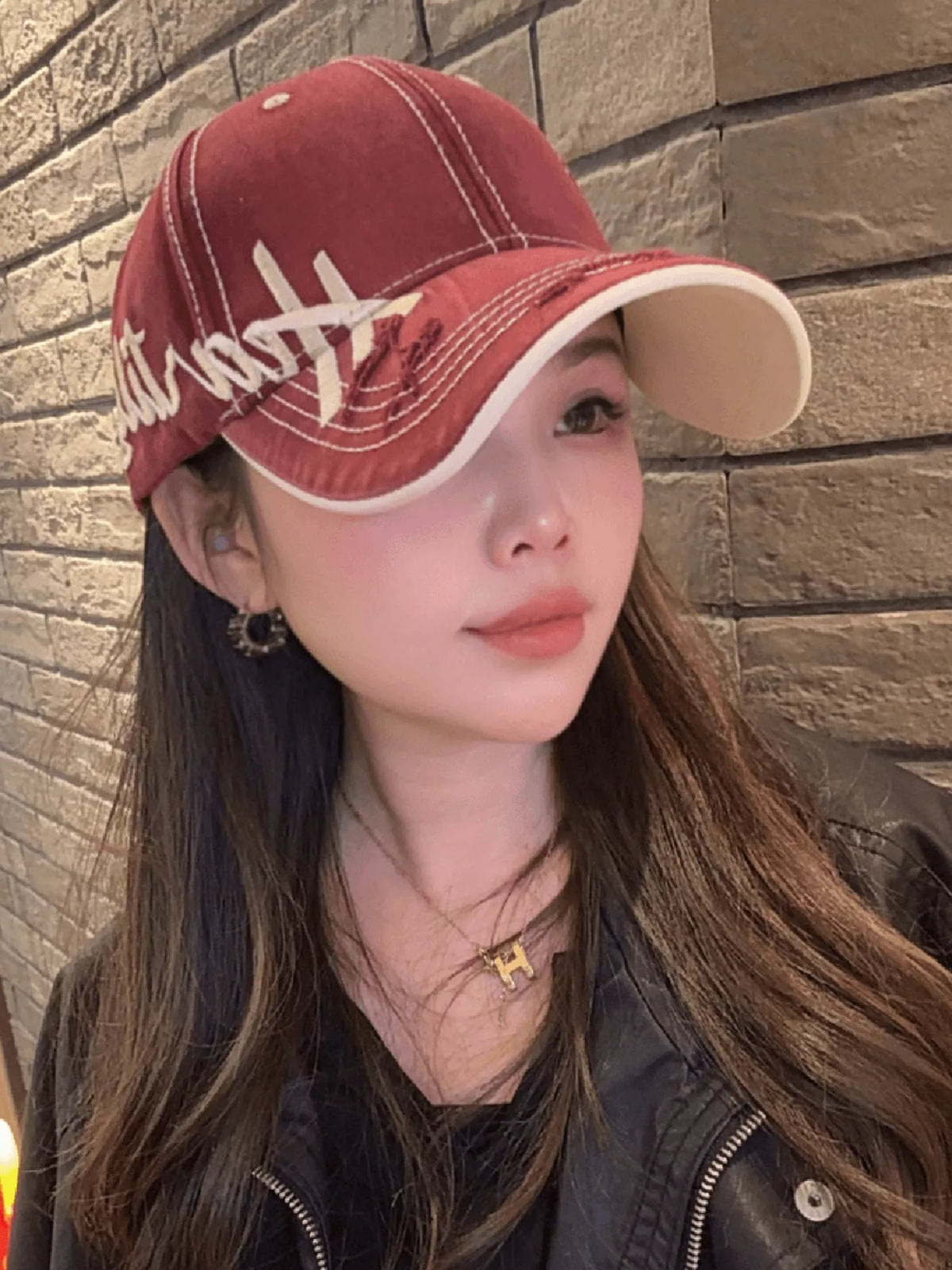 Embroidered baseball cap shown in an alternate colourway