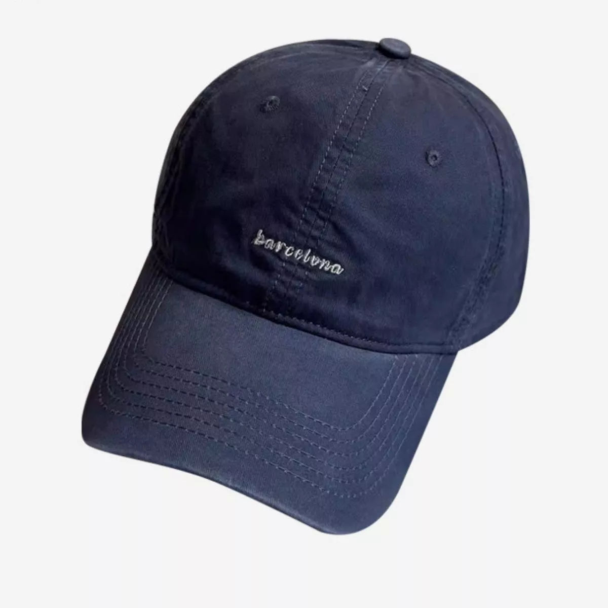 Embroidered cotton cap shown from the back
