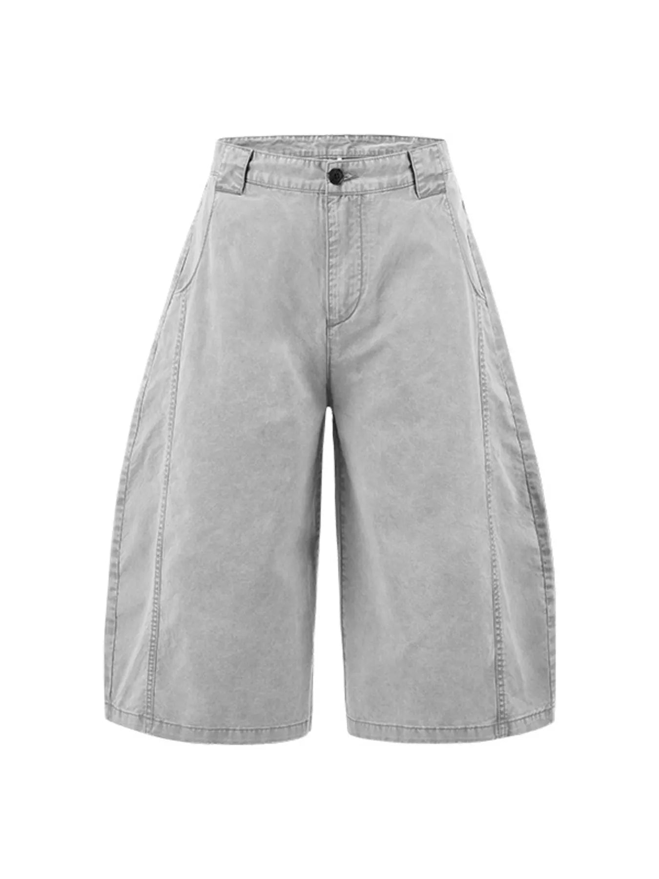 Men's Washed Wide Leg Denim Shorts - Fashorio