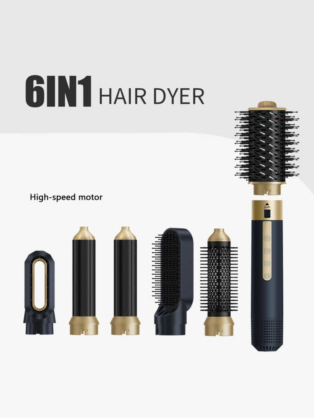 6 in 1 hot air brush styling set full view