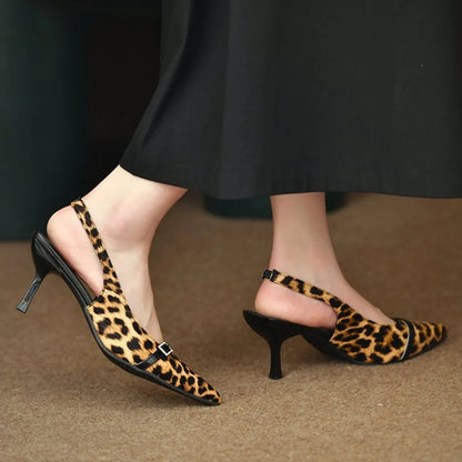 Pointed Toe Slingback Pumps - Fashorio