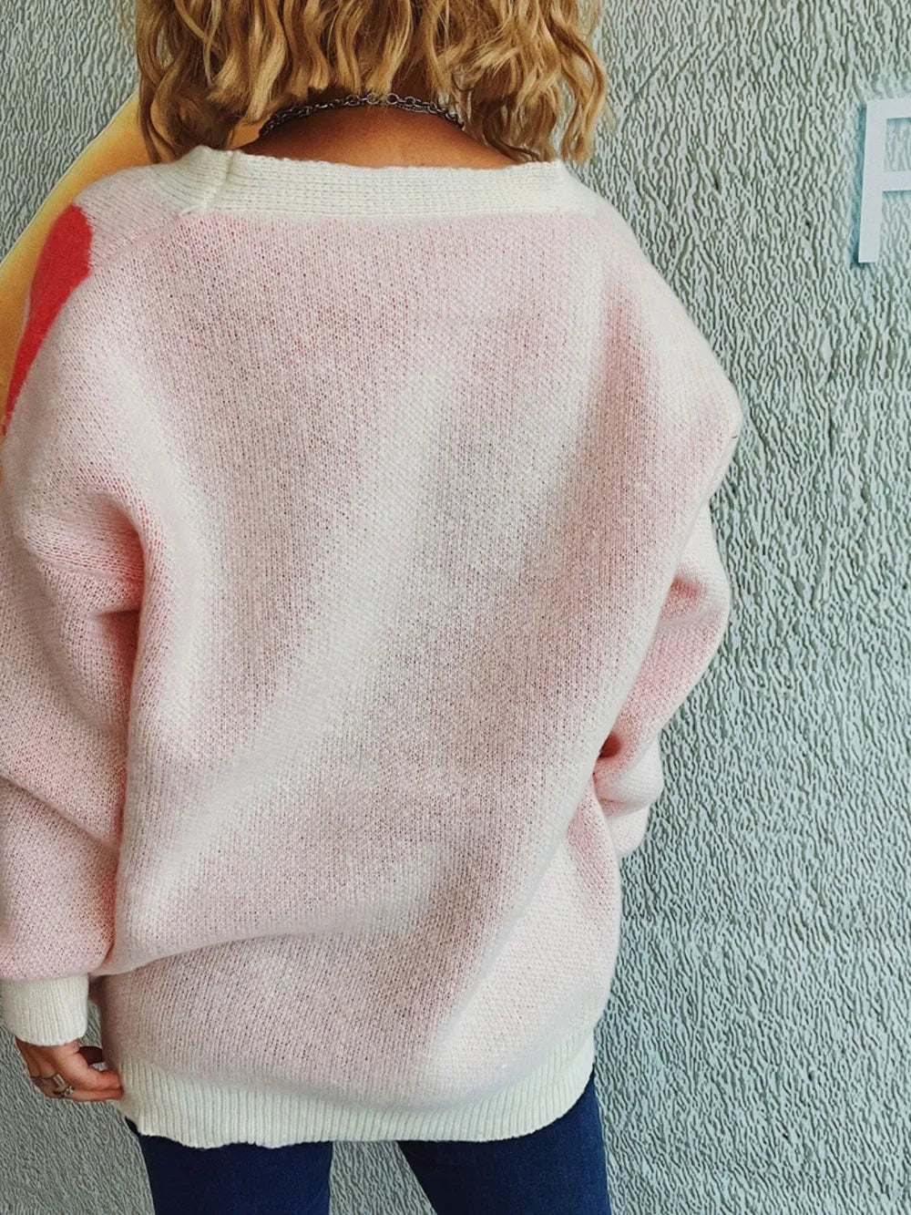 Flower Button Down V-Neck Long Sleeve Cardigan - Fashorio