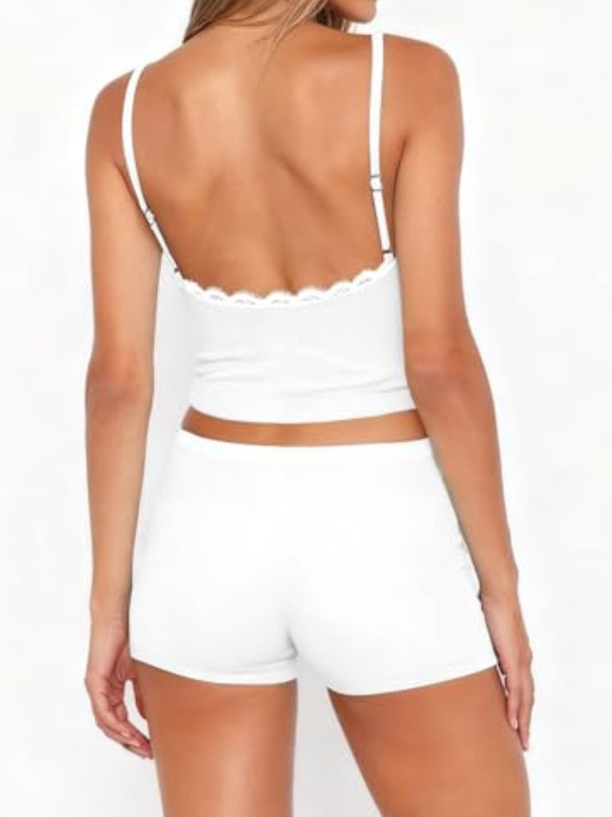 Contrast Trim Cami and Shorts Set, view 21