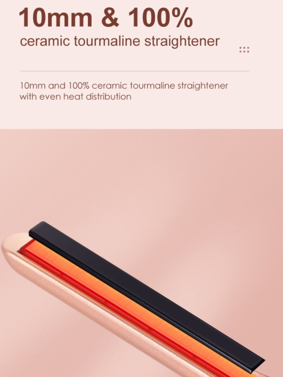 Hair straightener LED display detail