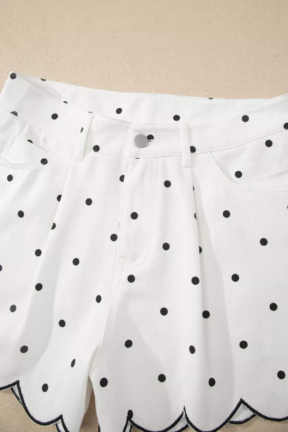 Cotton shorts styled with flat sandals