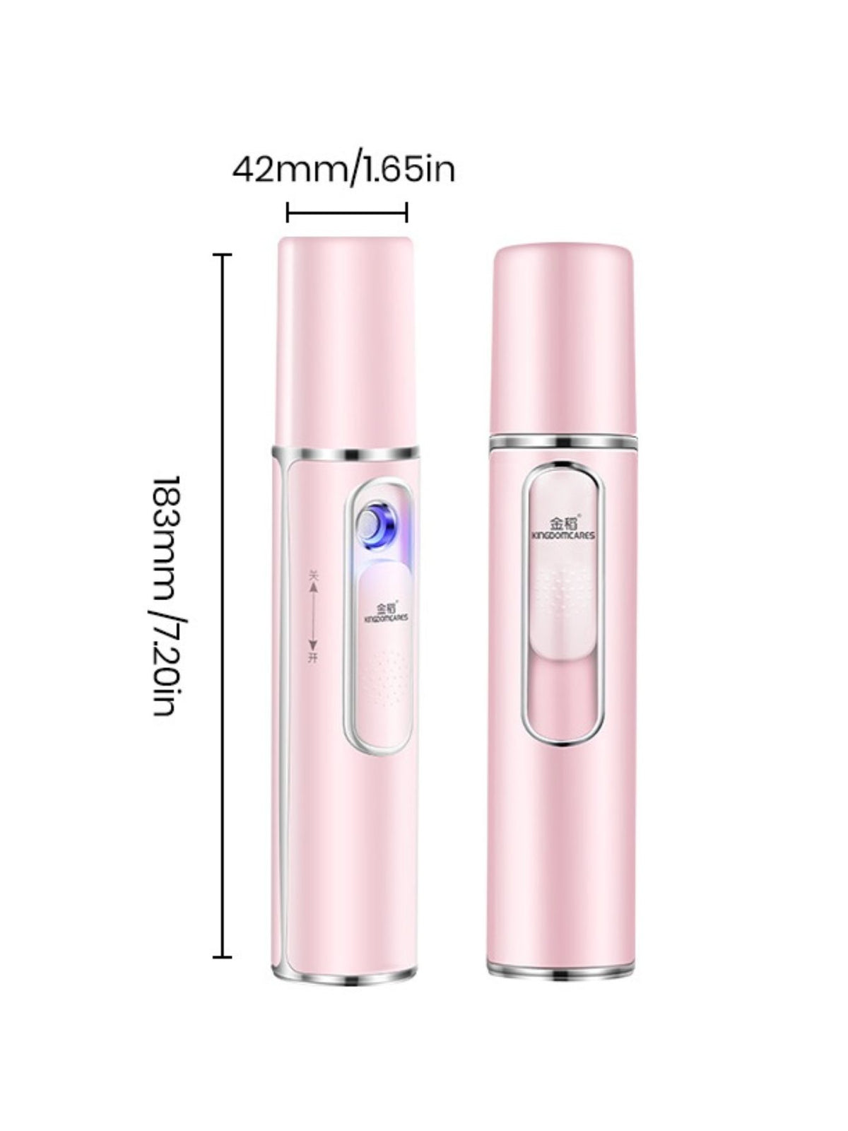 Facial mister shown at multiple angles
