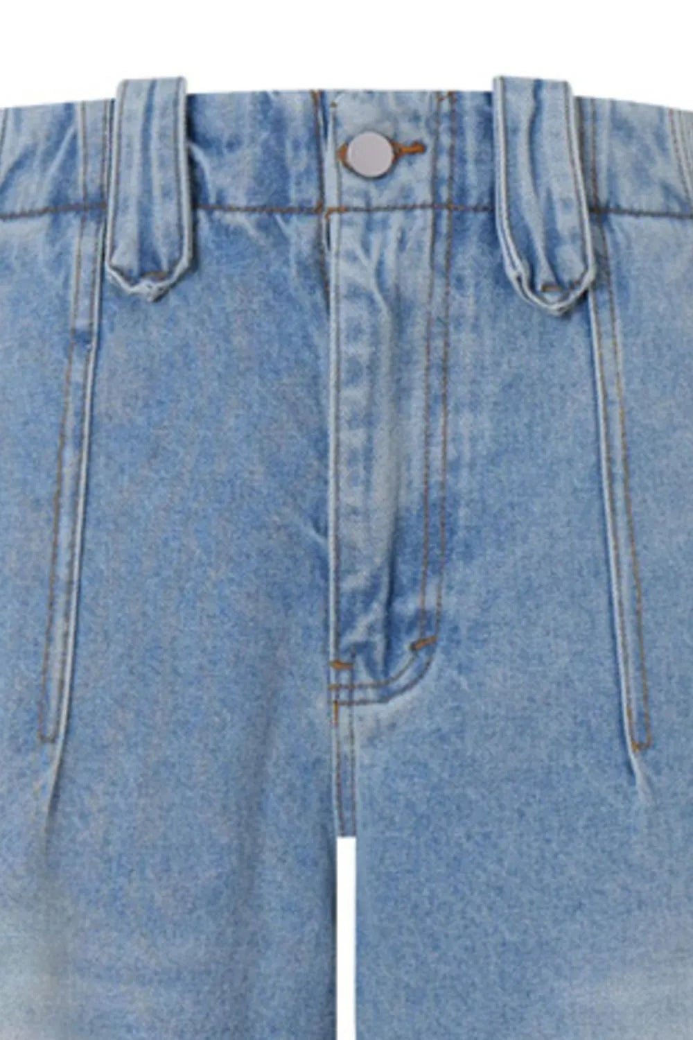 Men's High-Waisted Wide Leg Denim Shorts - Fashorio