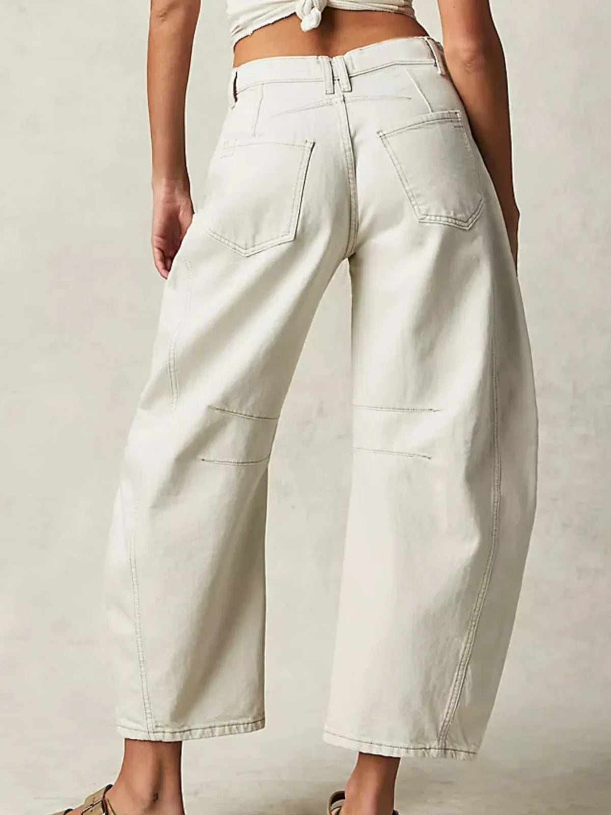 Wide Leg Relaxed Fit Denim Jeans, view 15