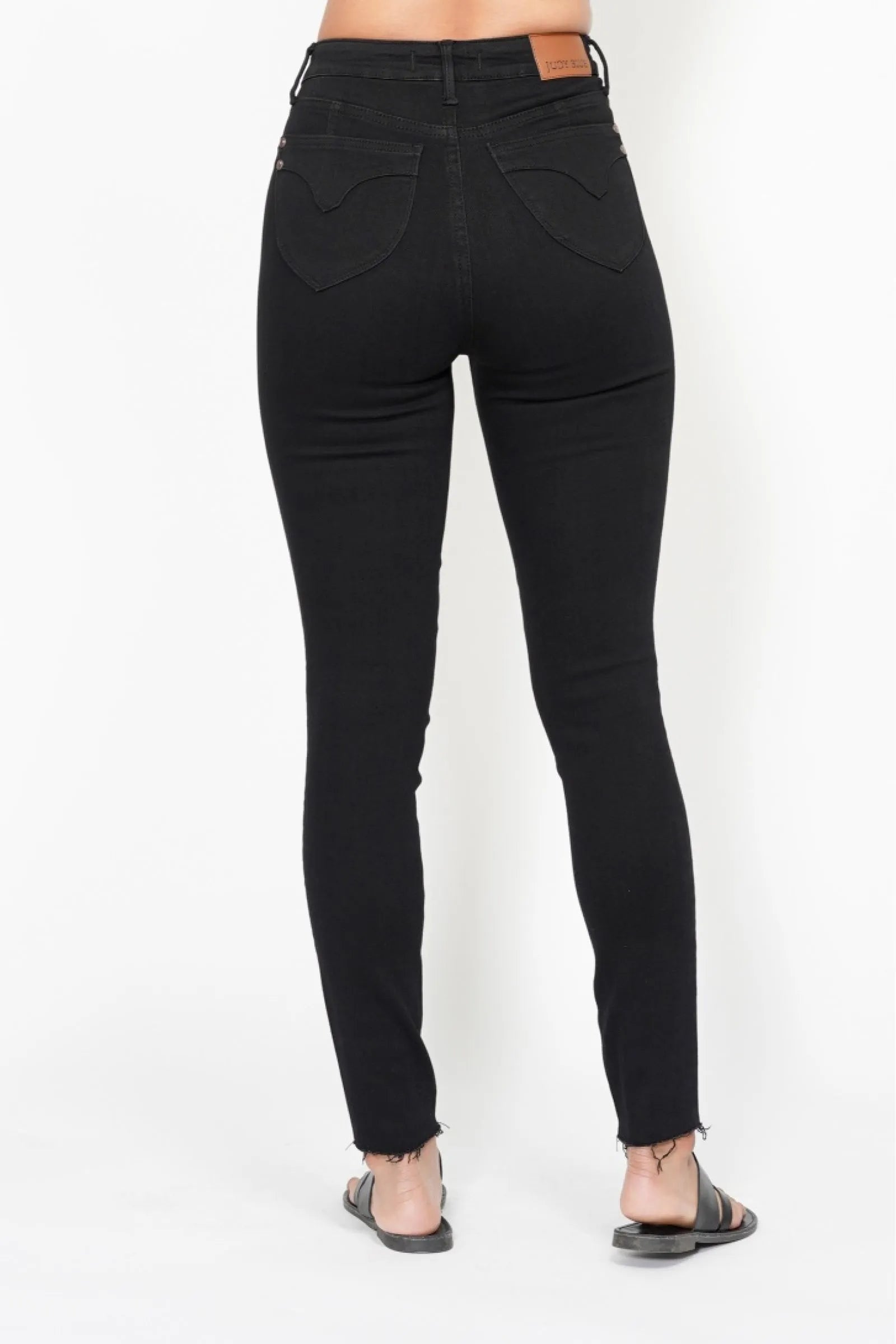 Judy Blue Full Size High Waisted Tummy Control Shield Pockets Skinny Jeans Plus Size - Fashorio