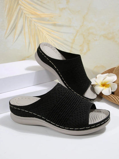 Mesh Open Toe Sandals - Fashorio