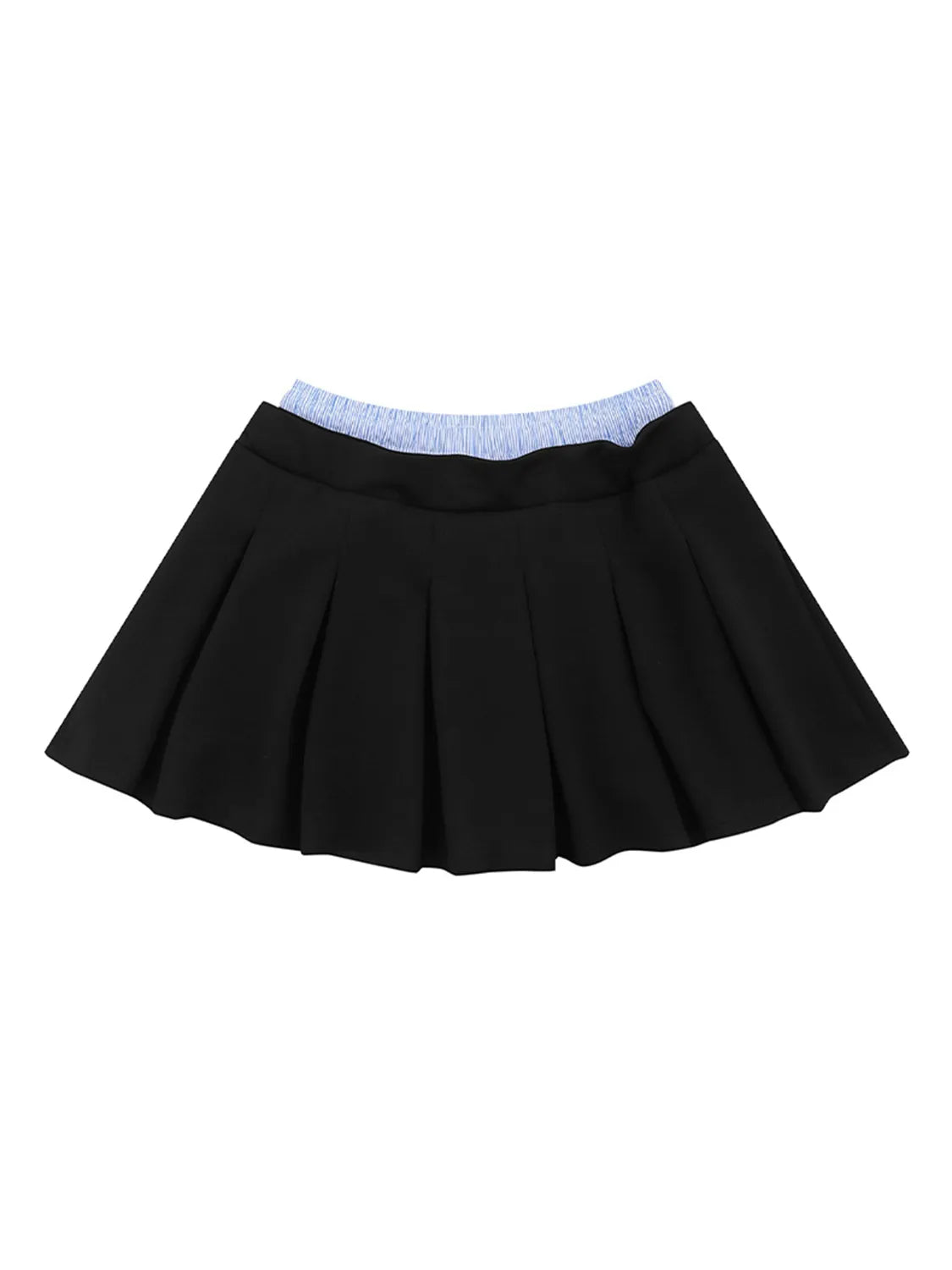 Drawstring Pleated Mini Skirt - Fashorio