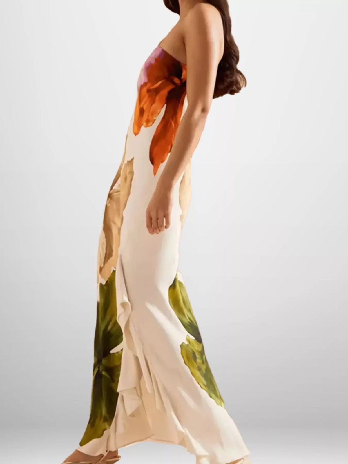 Floral maxi dress full length view